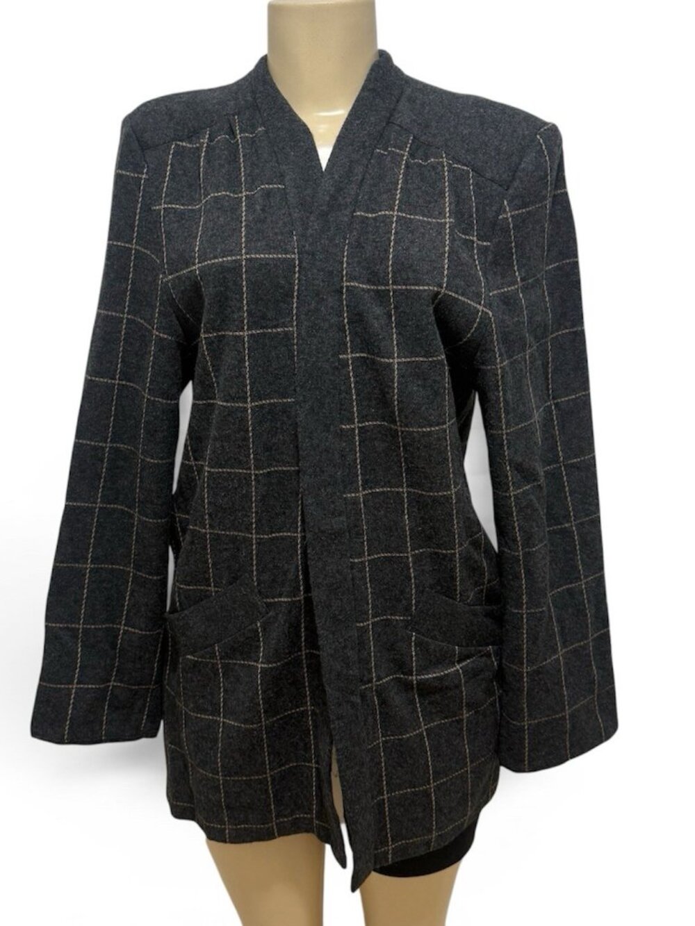 Cardigan Blazer Shoulder pads size 8 WILLI OF CALIFORNIA Vintage 80's Officecore